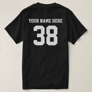 Customised Numbers and Name White T-Shirt