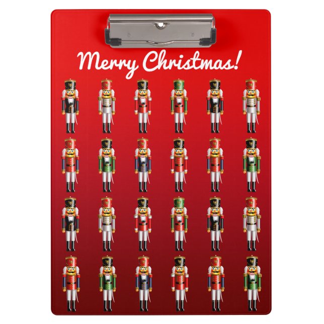 Customised Nutty Nutcracker Toy Soldiers Clipboard (Front)