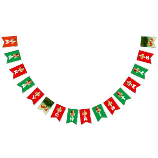 Customised Nutty Nutcrackers Cartoon Bunting