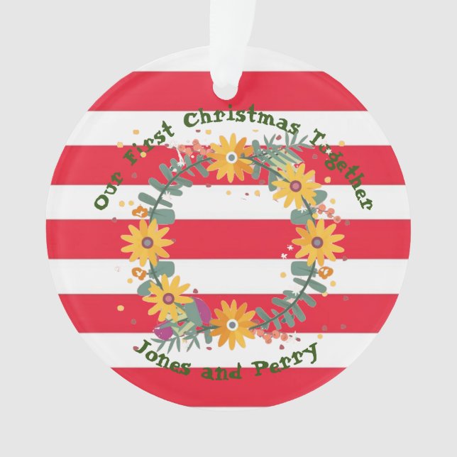 Customised Our First Christmas Together Ornament (Front)