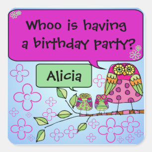 Customised Owl Stickers