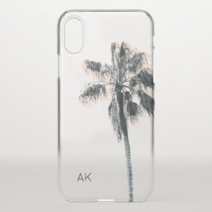 Customised Palm Tree iPhone X case - clear