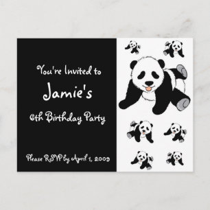 Customised Panda Bear Children's Party Invitations
