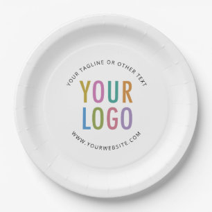 Customised Paper Plates Business Logo Printed Bulk