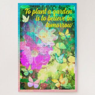 Customised Pastel Abstract Rose Garden  Jigsaw Puzzle