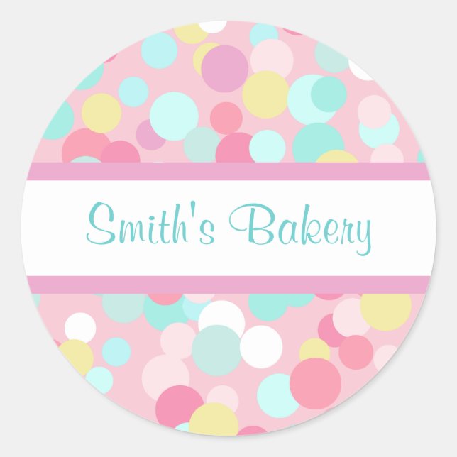 Customised Pastel Business Stickers (Front)