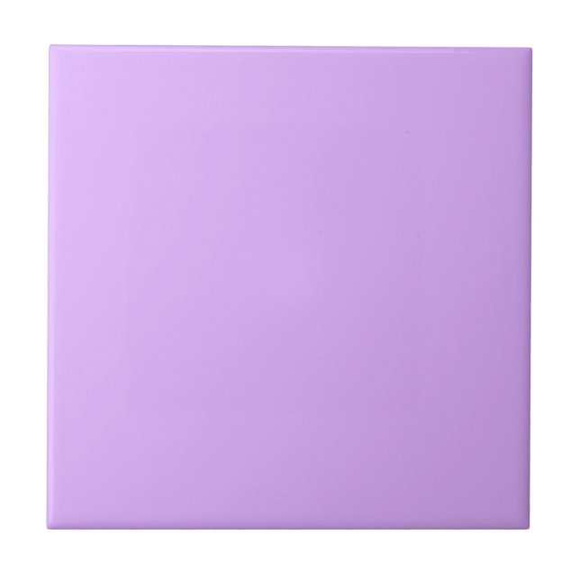 Customised Pastel Mauve Solid Colour Minimalist   Ceramic Tile (Front)