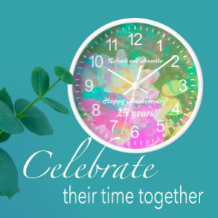 Customised Pastel My Secret Rose Garden Wall Clock