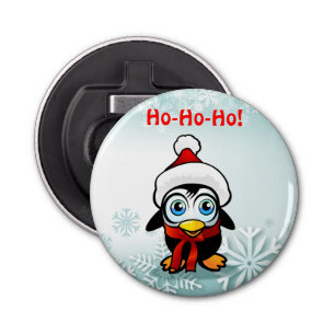 Customised Penguin Santa Cartoon Bottle Opener