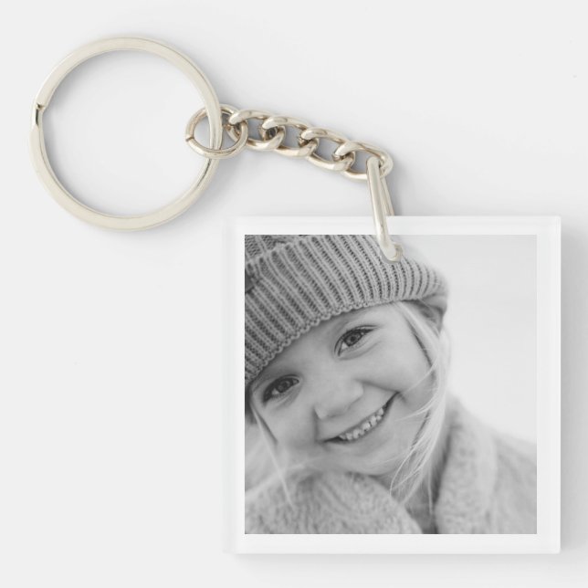 Customised Personalised Create Your Own Photo  Key Ring (Front)