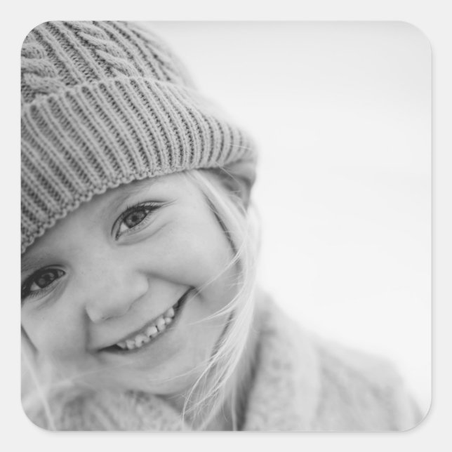 Customised Personalised Create Your Own Photo Square Sticker (Front)