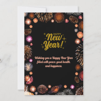 Customised & Personalised Happy New Year Greeting Holiday Card