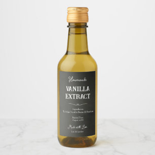 Customised  Personalised  Homemade Vanilla Extract Wine Label