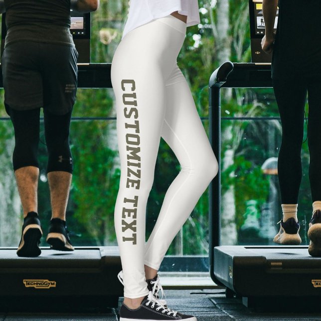Customised Pet Cat Lover Warm Neutral Dark Olive Leggings (Creator Uploaded)