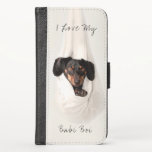 Customised Pet Dog Cat   iPhone Wallet Case<br><div class="desc">Design features cutest little Dashshund.  Ideal gift idea for yourself or others for any special occasion.</div>