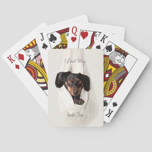 Customised Pet Dog Cat  Notebook Playing Cards (Back)