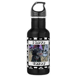 Customised Pet Photo and Paw Print 532 Ml Water Bottle