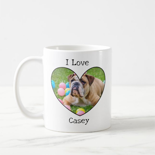 Customised Pet Photo and Paw Print Coffee Mug (Left)