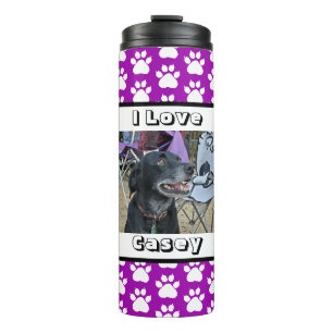 Customised Pet Photo and Paw Print Thermal Tumbler