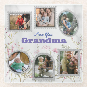 Customised Photo Collage and Memorable Quote Glass Coaster