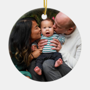 Customised Photo Double Sided Personalised Family Ceramic Ornament
