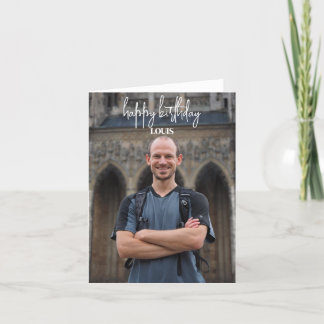 Customised Photo Happy Birthday Card