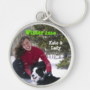 Customised Photo Key Chain Sterling Silver