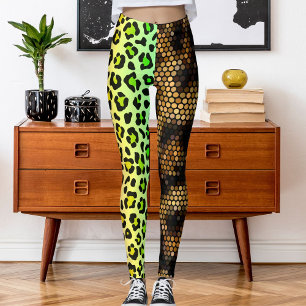 Customised Photo Leopard Wild Cat Pattern Animal Leggings