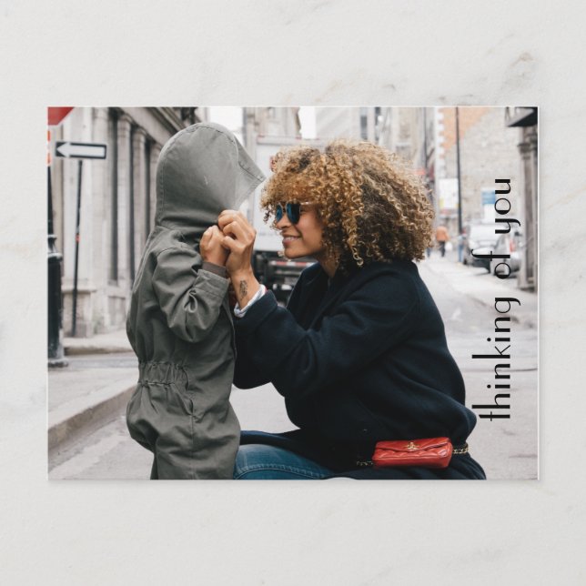Customised Photo Template "Thinking Of You" Postcard (Front)