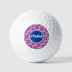 Customised Pink Flower Golf Ball