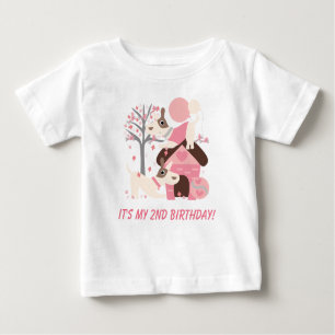 Customised Pink Puppy Dog Birthday Tshirt