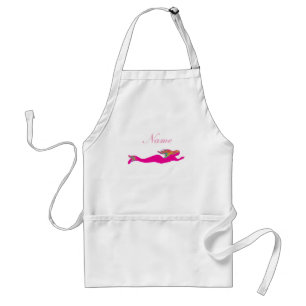 customised pink underwater mermaid standard apron
