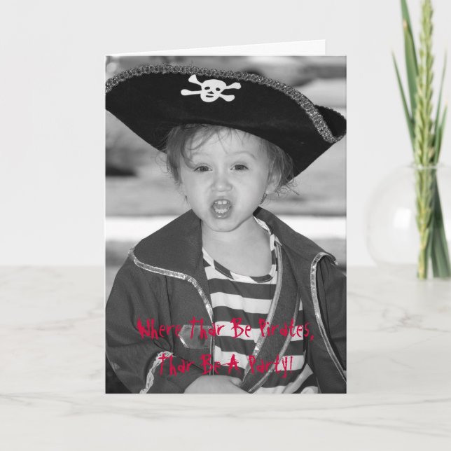 customised pirate birthday invitation (Front)
