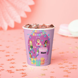 Customised PKXD Style Happy Birthday  Paper Cups