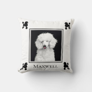 Customised Poodle Photo with Silhouette Cushion