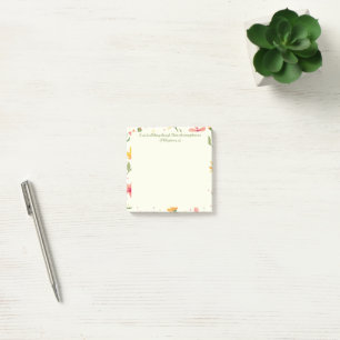 Customised Post it Notes - Floral Border
