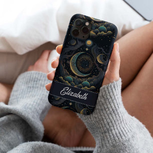Customised Pretty Magical Moon Phase Witchy iPhone 12 Case