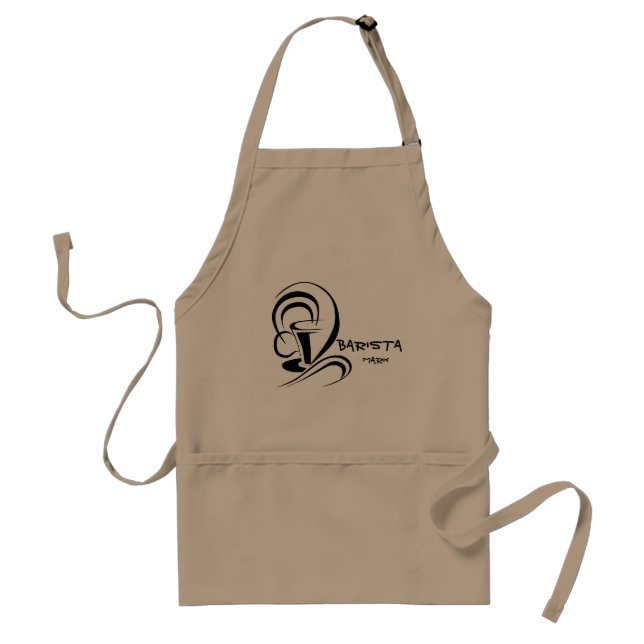 Customised professional barista design standard apron (Front)