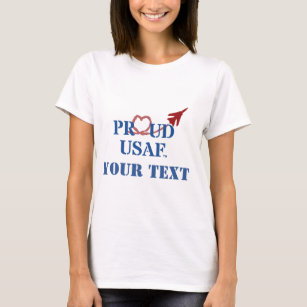 Customised Proud USAF - Jet with Heart Vapour T-Shirt