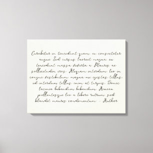 Customised quote poem wedding vow canvas art