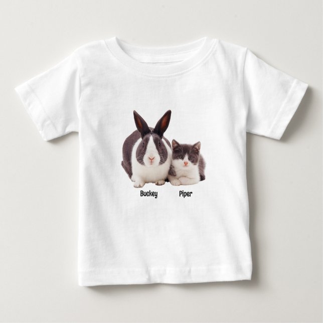 Customised Rabbit and Cat Shirt (Front)
