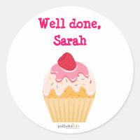 Customised*Raspberry Cupcake Stickers Book