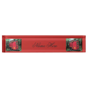 Customised Red Gypsy tiny caravan Nameplate