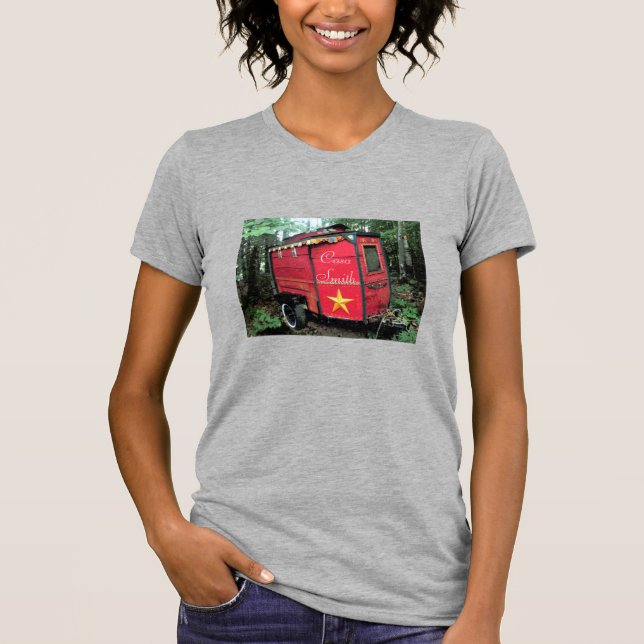 Customised Red Gypsy tiny caravan  T-Shirt (Front)