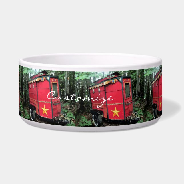 Customised Red Gypsy tiny caravan Thunder_Cove (Front)