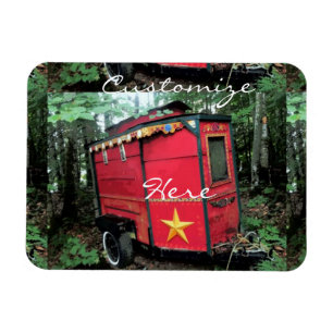 Customised Red Gypsy tiny caravan Thunder_Cove Magnet