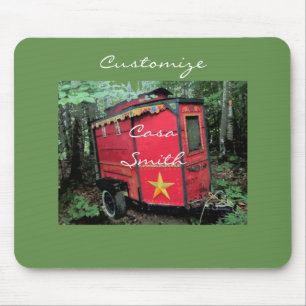 Customised Red Gypsy tiny caravan Thunder_Cove Mouse Pad