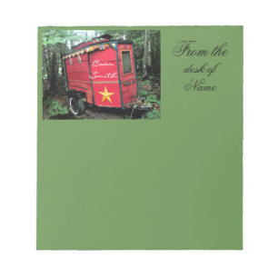 Customised Red Gypsy tiny caravan Thunder_Cove Notepad