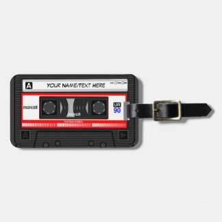 Customised Retro Music Cassette Tape Luggage Tag