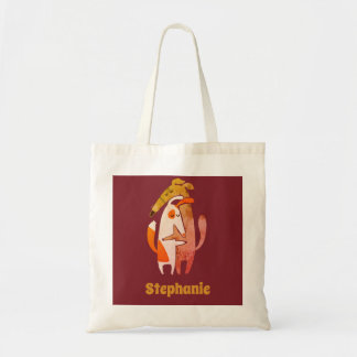 Customised Retro Podenco Dog and Galgo  Tote Bag